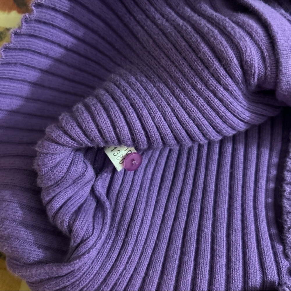 Express Purple Ribbed Cardigan - Picture 7 of 9